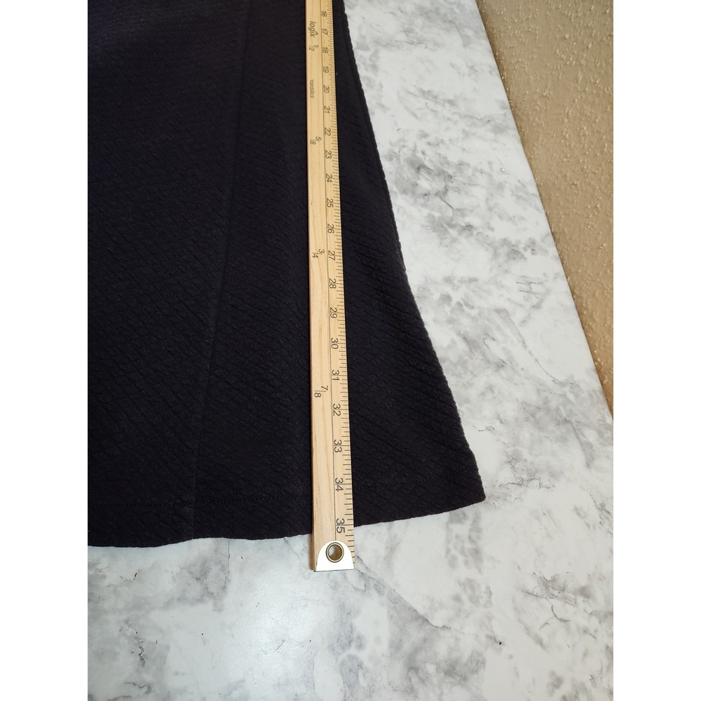 LOFT Womens 8 Black Fit & Flare Dress Textured Sleeveless Round Neck LBD - Picture 7 of 7